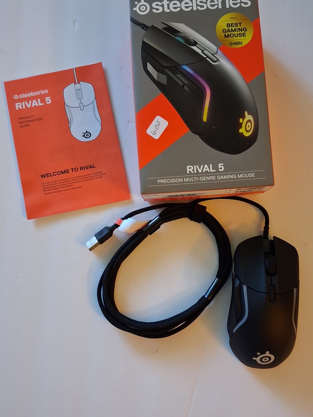 Rival 5 Black Gaming Mouse - RGB Precision